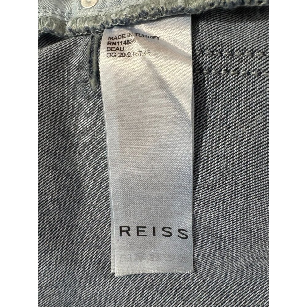 REISS Beau High Rise Stretch Flared Jeans sz 27 color Dark Indigo NWOT - Picture 3 of 9